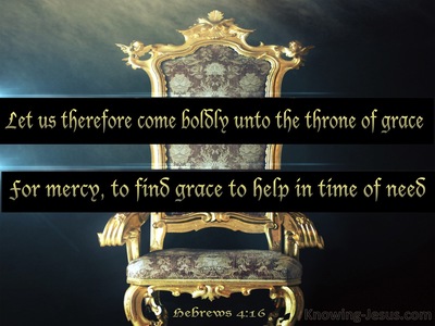 Hebrews 4:16 Come Boldly To The Throne Of Grace (black)